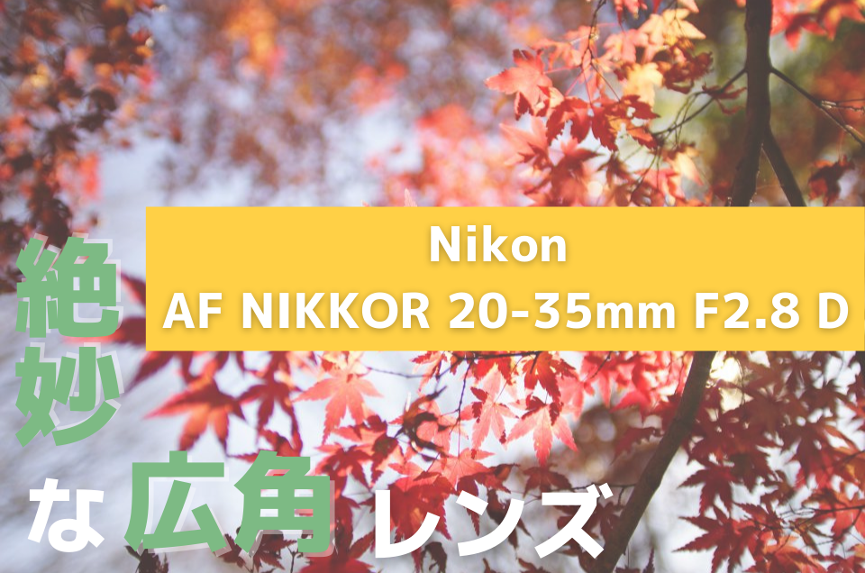 Nikon Ai AF Zoom NIKKOR 20-35mm F2.8D IFのAFと広角でスナップをより気軽に撮影しよう！